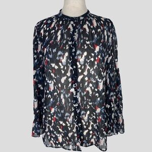 Club Monaco multicoloured long sleeve blouse size Patterned top